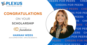 Congratulations on Your Scholarship Hannah Weiss