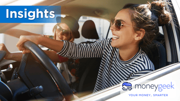 Insights MoneyGeek Blog - Young Drivers in Car